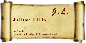 Jelinek Lilla névjegykártya